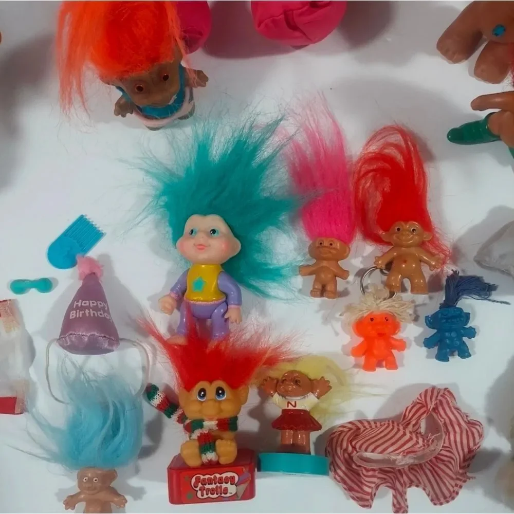 Vintage Troll Dolls Lot - Russ Hasbro Various Sizes 15 Figures + Accessories